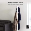image:imageUmbra Flapper Coat Rack Flip Down Clothing Rack 9 Hooks WhiteNaturalWhiteNickel