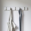 image:imageUmbra Flip Coat Rack Wall Mount 8Hook Space Saving White  Real wood and steel build retractable hooks fold flat holds coats bags and scarves easy installWhiteNickel