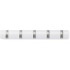 image:imageUmbra Flip Coat Rack Wall Mount 8Hook Space Saving White  Real wood and steel build retractable hooks fold flat holds coats bags and scarves easy installWhiteNickel