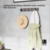 image:imageUmbra Flip Coat Rack Wall Mount 8Hook Space Saving White  Real wood and steel build retractable hooks fold flat holds coats bags and scarves easy installGreyPewter