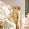 image:imageUmbra Flip Coat Rack Wall Mount 8Hook Space Saving White  Real wood and steel build retractable hooks fold flat holds coats bags and scarves easy installNaturalNickel