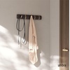 image:imageUmbra Flip Coat Rack Wall Mount 8Hook Space Saving White  Real wood and steel build retractable hooks fold flat holds coats bags and scarves easy installDriftwoodNickel