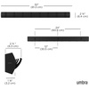 image:imageUmbra Flip Coat Rack Wall Mount 8Hook Space Saving White  Real wood and steel build retractable hooks fold flat holds coats bags and scarves easy installBlackBlack