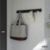 image:imageUmbra Flip Coat Rack Wall Mount 8Hook Space Saving White  Real wood and steel build retractable hooks fold flat holds coats bags and scarves easy installBlackBlack