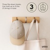 image:imageUmbra Flip Coat Rack Wall Mount 8Hook Space Saving White  Real wood and steel build retractable hooks fold flat holds coats bags and scarves easy installNaturalNickel