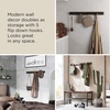 image:imageUmbra Flip Coat Rack Wall Mount 8Hook Space Saving White  Real wood and steel build retractable hooks fold flat holds coats bags and scarves easy installWalnutBlack