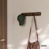 image:imageUmbra Flip Coat Rack Wall Mount 8Hook Space Saving White  Real wood and steel build retractable hooks fold flat holds coats bags and scarves easy installWalnutBlack