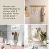 image:imageUmbra Flip Coat Rack Wall Mount 8Hook Space Saving White  Real wood and steel build retractable hooks fold flat holds coats bags and scarves easy installNaturalNickel