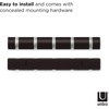 image:imageUmbra Flip Coat Rack Wall Mount 8Hook Space Saving White  Real wood and steel build retractable hooks fold flat holds coats bags and scarves easy installEspressoNickel