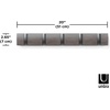 image:imageUmbra Flip Coat Rack Wall Mount 8Hook Space Saving White  Real wood and steel build retractable hooks fold flat holds coats bags and scarves easy installGreyPewter