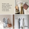 image:imageUmbra Flip Coat Rack Wall Mount 8Hook Space Saving White  Real wood and steel build retractable hooks fold flat holds coats bags and scarves easy installWhiteNickel
