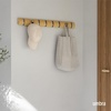 image:imageUmbra Flip Coat Rack Wall Mount 8Hook Space Saving White  Real wood and steel build retractable hooks fold flat holds coats bags and scarves easy installNaturalNickel