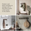 image:imageUmbra Flip Coat Rack Wall Mount 8Hook Space Saving White  Real wood and steel build retractable hooks fold flat holds coats bags and scarves easy installWalnutBlack