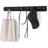 image:imageUmbra Flip Coat Rack Wall Mount 8Hook Space Saving White  Real wood and steel build retractable hooks fold flat holds coats bags and scarves easy installBlackBlack