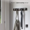 image:imageUmbra Flip Coat Rack Wall Mount 8Hook Space Saving White  Real wood and steel build retractable hooks fold flat holds coats bags and scarves easy installEspressoNickel