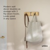 image:imageUmbra Flip Coat Rack Wall Mount 8Hook Space Saving White  Real wood and steel build retractable hooks fold flat holds coats bags and scarves easy installNaturalNickel