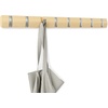 image:imageUmbra Flip Coat Rack Wall Mount 8Hook Space Saving White  Real wood and steel build retractable hooks fold flat holds coats bags and scarves easy installNaturalNickel