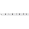 image:imageUmbra Flip Coat Rack Wall Mount 8Hook Space Saving White  Real wood and steel build retractable hooks fold flat holds coats bags and scarves easy installWhiteNickel