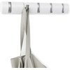 image:imageUmbra Flip Coat Rack Wall Mount 8Hook Space Saving White  Real wood and steel build retractable hooks fold flat holds coats bags and scarves easy installWhiteNickel