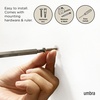 image:imageUmbra Flip Coat Rack Wall Mount 8Hook Space Saving White  Real wood and steel build retractable hooks fold flat holds coats bags and scarves easy installWhiteNickel