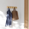 image:imageUmbra Flip Coat Rack Wall Mount 8Hook Space Saving White  Real wood and steel build retractable hooks fold flat holds coats bags and scarves easy installNatural