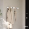 image:imageUmbra Flip Coat Rack Wall Mount 8Hook Space Saving White  Real wood and steel build retractable hooks fold flat holds coats bags and scarves easy installWhiteNickel