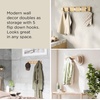 image:imageUmbra Flip Coat Rack Wall Mount 8Hook Space Saving White  Real wood and steel build retractable hooks fold flat holds coats bags and scarves easy installNatural