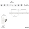 image:imageUmbra Flip Coat Rack Wall Mount 8Hook Space Saving White  Real wood and steel build retractable hooks fold flat holds coats bags and scarves easy installWhiteNickel