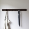 image:imageUmbra Flip Coat Rack Wall Mount 8Hook Space Saving White  Real wood and steel build retractable hooks fold flat holds coats bags and scarves easy installWalnutBlack