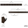 image:imageUmbra Flip Coat Rack Wall Mount 8Hook Space Saving White  Real wood and steel build retractable hooks fold flat holds coats bags and scarves easy installWalnutBlack