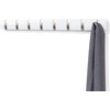 image:imageUmbra Flip Coat Rack Wall Mount 8Hook Space Saving White  Real wood and steel build retractable hooks fold flat holds coats bags and scarves easy installWhiteNickel