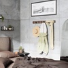 image:imageUmbra Flip Coat Rack Wall Mount 8Hook Space Saving White  Real wood and steel build retractable hooks fold flat holds coats bags and scarves easy installGreyPewter