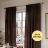image:imageUmbra Geo Steel Curtain Rod NoDrill Adjustable 42 to 120 Inches Black  Pinpoint fastening technology low impact holes easy drywall install fits multiple surfaces quick setupNickel