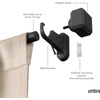 image:imageUmbra Geo Steel Curtain Rod NoDrill Adjustable 42 to 120 Inches Black  Pinpoint fastening technology low impact holes easy drywall install fits multiple surfaces quick setupBlack