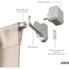 image:imageUmbra Geo Steel Curtain Rod NoDrill Adjustable 42 to 120 Inches Black  Pinpoint fastening technology low impact holes easy drywall install fits multiple surfaces quick setupNickel