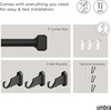 image:imageUmbra Geo Steel Curtain Rod NoDrill Adjustable 42 to 120 Inches Black  Pinpoint fastening technology low impact holes easy drywall install fits multiple surfaces quick setupBlack