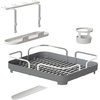image:imageUmbra Holster Dish Rack Molded Plastic Dish Drying Rack with Drainage Spout CharcoalCharcoal