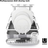 image:imageUmbra Holster Dish Rack Molded Plastic Dish Drying Rack with Drainage Spout CharcoalCharcoal