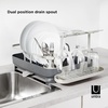 image:imageUmbra Holster Dish Rack Molded Plastic Dish Drying Rack with Drainage Spout CharcoalCharcoal