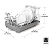 image:imageUmbra Holster Dish Rack Molded Plastic Dish Drying Rack with Drainage Spout CharcoalCharcoal