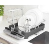 image:imageUmbra Holster Dish Rack Molded Plastic Dish Drying Rack with Drainage Spout CharcoalCharcoal
