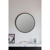 image:imageUmbra Hub Round Wall Mirror Rubber Frame Bathroom Mirror 37Inch Black  Boosts natural and artificial light includes picture hanging wire easy to install for high traffic areasBlack