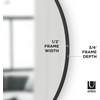 image:imageUmbra Hub Round Wall Mirror Rubber Frame Bathroom Mirror 37Inch Black  Boosts natural and artificial light includes picture hanging wire easy to install for high traffic areasBlack