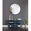 image:imageUmbra Hub Round Wall Mirror Rubber Frame Bathroom Mirror 37Inch Black  Boosts natural and artificial light includes picture hanging wire easy to install for high traffic areasBlack