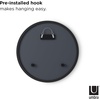 image:imageUmbra Hub Round Wall Mirror Rubber Frame Bathroom Mirror 37Inch Black  Boosts natural and artificial light includes picture hanging wire easy to install for high traffic areasBlack