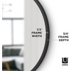 image:imageUmbra Hub Round Wall Mirror Rubber Frame Bathroom Mirror 37Inch Black  Boosts natural and artificial light includes picture hanging wire easy to install for high traffic areasBlack
