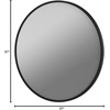 image:imageUmbra Hub Round Wall Mirror Rubber Frame Bathroom Mirror 37Inch Black  Boosts natural and artificial light includes picture hanging wire easy to install for high traffic areasBlack