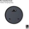 image:imageUmbra Hub Round Wall Mirror Rubber Frame Bathroom Mirror 37Inch Black  Boosts natural and artificial light includes picture hanging wire easy to install for high traffic areasBlack