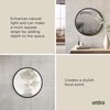 image:imageUmbra Hub Round Wall Mirror with Rubber Frame Modern Style for Bathroom Entryway Living Room and More 24Inch Black