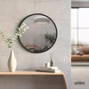 image:imageUmbra Hub Round Wall Mirror with Rubber Frame Modern Style for Bathroom Entryway Living Room and More 24Inch Black